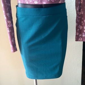 Teal pencil skirt